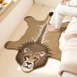 热销柔软时尚狗猫蓬松地毯蓬松宠物垫防滑老虎防滑门垫地板地毯