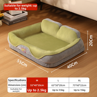 Coussin de couchage confortable pour animaux de compagnie, design surélevé, extra épais, lavable, doux, avec protection du cou, pour chiens et chats, idéal pour l'hiver