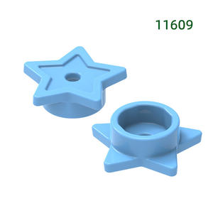 Accessoires de construction en plastique pour petites pièces, support <span class=keywords><strong>étoile</strong></span> avec fixation pour clous, jouets de construction, pièces d'assemblage, accessoires NO.11609 - Product Image 1