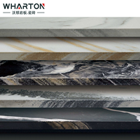 Wharton 160*320 Comptoirs en pierre frittée Gentleman White Soft Lustre Whole Body Rock Slab pour salle à manger salon chambre à coucher
