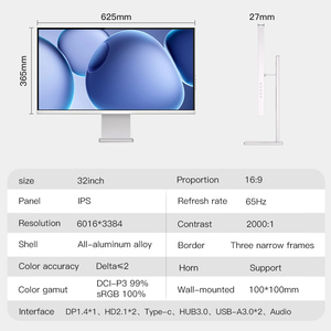 Moniteur 32 pouces 6K 65Hz 100% SRGB LCD/LED HDR600 pour la conception, le bureau, les jeux - Product Image 3