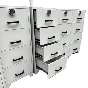 Fireproof <b>Drawer</b> Cabinet With Two Three Four <b>Drawers</b> Metal <b>Storage</b> Filing Cabinet For Office Use Durable Modern Design Standing - Product Image 5