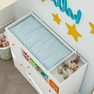 Cambiador de Bebé Personalizado con Cómoda, Estación de Cambio de Pañales con Bandeja, <span class=keywords><strong>4</strong></span> Cajones, 2 Estantes y Organizadores Ocultos - Product Image 2