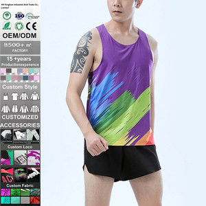 Camiseta Deportiva de Tirantes para Hombre, de Alta Calidad, 100% Poliéster, Impresión Digital, Secado Rápido, Transpirable, para Gimnasio y Fitness - Product Image 1