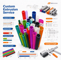 Tuyau rond en plastique extrudé PP PVC ABS de couleur personnalisée, diamètre de 50 à 300 mm, tube en plastique pour la construction, les meubles et l'usage industriel