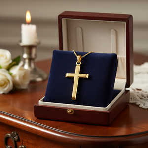 Ciondoli e ciondoli con ciondoli con croce in oro - Product Image 3