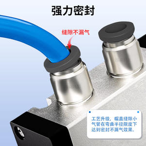 Conector Neumático Miniatura de Aire, Roscado Recto, Redondo POC con Orificio Hexagonal Interno 4-m5/6-01/3-m3/m6 - Product Image 3