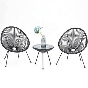 Ensemble de meubles de jardin en rotin PE durable, chaise longue en osier et fauteuil œuf <span class=keywords><strong>Acapulco</strong></span> pour l'extérieur - Product Image 3