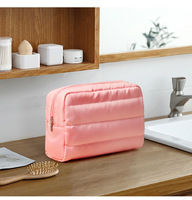 Voyage Portable matelassé Nylon maquillage sac léger extérieur toilette Quilting organisateur pochette cosmétique sac pour les femmes