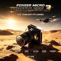 Caméra FPV de vision nocturne Foxeer Micro Toothless 3 StarLight 1200TVL à faible luminosité, capteur 1/2, objectif 2,1 mm, caméra analogique 19x19 mm