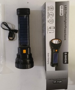Solar Portable LED Plastic Torch UBS <b>Rechargeable</b> <b>Flashlight</b>-Handheld USB Traffic Lights <b>Flashlights</b> - Product Image 6