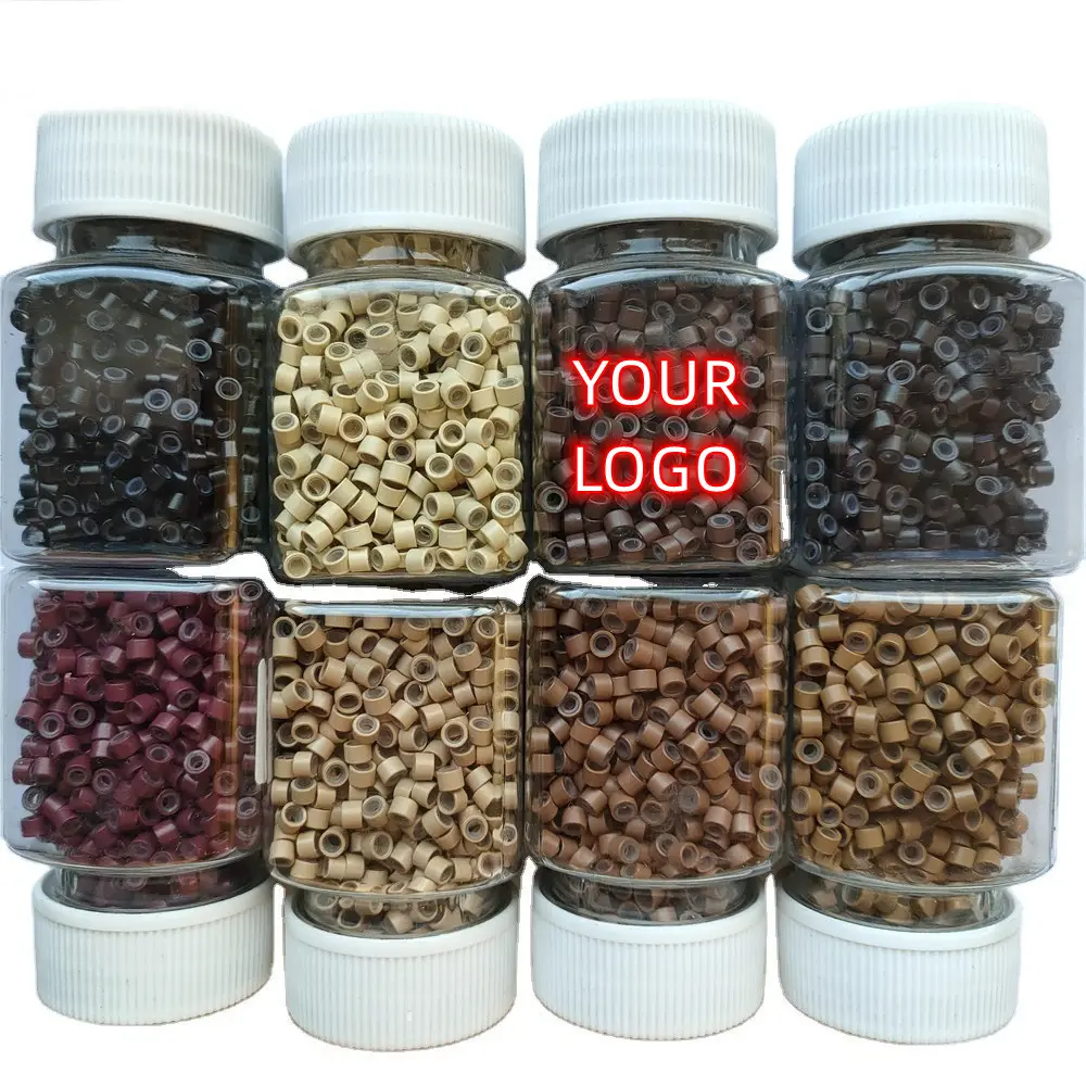 2.5mm 3.0mm 3.5mm 4.0mm Copper Nano Rings For Hair Extensions