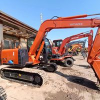 Mini-excavatrice Hitachi ZX70 d'occasion certifiée EMC, 7 tonnes, vente directe aux enchères avec moteur Yanmar et pompe hydraulique Shimadzu