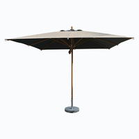 Grand parasol de jardin en bois de style balinais pour patio extérieur, plage, soleil, à vendre