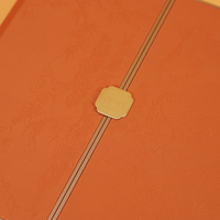 Boîte à bijoux en cuir personnalisée Sifoo, boîte d'emballage de luxe haut de gamme pour bagues et pendentifs, boîte à bijoux orange à double entrée
