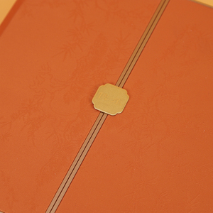 Boîte à bijoux en cuir personnalisée Sifoo, boîte d'emballage de luxe haut de gamme pour bagues et pendentifs, boîte à bijoux <span class=keywords><strong>orange</strong></span> à double entrée - Product Image 5