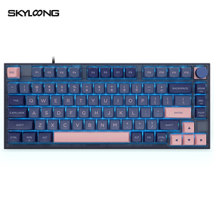 SKYLOONG Ốp Mờ Màu Đen Đèn Nền Đơn GK75 Nắp Phím PBT Màu Xanh Đậm Bàn Phím Cơ Chơi Game - Product Image 1