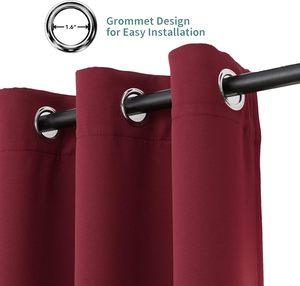 Cortinas Opacas 100% Poliéster con Aislamiento Térmico, Listas para Instalar, Tipo Ola, para Oficina, Modernas, Lavables, Color Sólido - Product Image 3