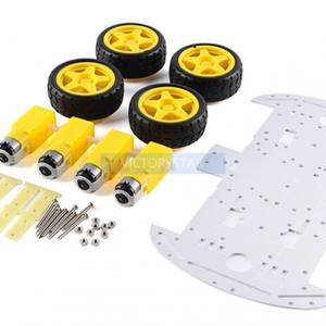 4wd Singlelayer And Doublelayer Bending Plate Electric racing intelligent car kit robot <strong>ca</strong> - Product Image 1