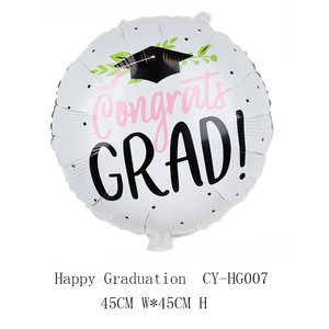 Globo de Graduación al <span class=keywords><strong>Por</strong></span> Mayor de Papel de Aluminio para Decoración de Fiesta de Felicitación, Globos Metálicos de Graduación con Forma Redonda de 18 Pulgadas - Product Image 4