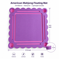 Tapis flottant américain Mahjong classique de luxe 31,5 pouces en mousse EVA couleur macaron antidérapant imperméable pliable écologique