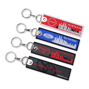 2025 Jdm Phong Cách Bán Buôn Tùy Chỉnh Dệt Máy Bay Phản Lực Tag Xe Móc Chìa Khóa Tag Vải Chất Lượng Cao Thêu Logo Xe Thương Hiệu Keychain - Product Image 1