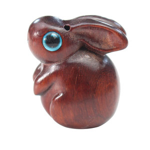 Sandalwood Carved Rabbit <b>Keychain</b> Wood Pendant Portable Decorative Ornament For Bag Phone Chain Gift - Product Image 5