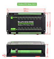 Módulo de Relés Waveshare Modbus RTU 8/16/32, Grado Industrial, Interfaz RS485, Protección de Aislamiento, Multiusos, 100%