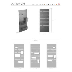 أرفف حمام بلاستيكية حديثة صناديق تخزين مضيئة ألواح مثقبة رفوف معلقة للمروحة مقاومة للماء قابلة للتعديل للفنادق - Product Image 5