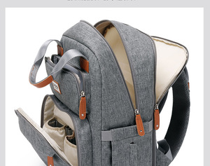 Waterproof Fashion Large Capacity Mommy Diaper <strong>Change</strong>, Multi-functional Outdoor Travel Baby New Mother Diaper Bag Backpack - Product Image 5