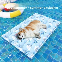 Tapis rafraîchissant en plastique pour animaux de compagnie, pour chiens et chats, tapis de couchage d'été avec imprimé animal de dessin animé