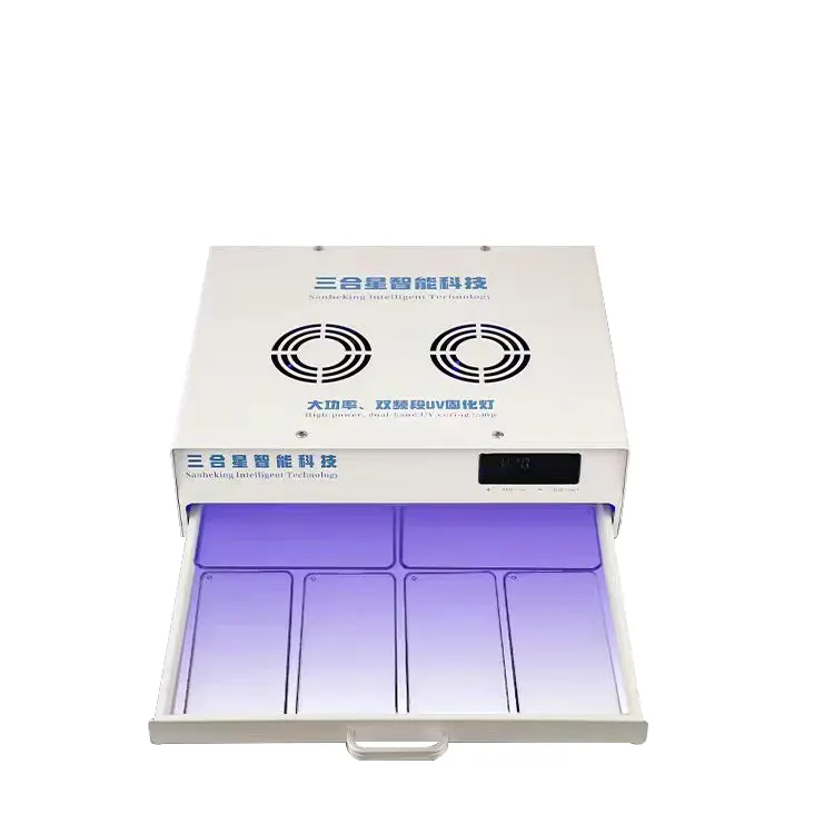 21 Inch Ultraviolet Uithardende UV-Lamp Led Mobiele Reparatiemachine Gebogen Ovenkast Scherm Glas Drogen Oca Uitharding 110V 220V Lijm Droger