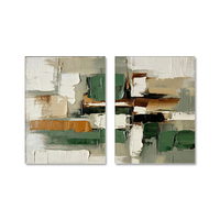 Peinture acrylique abstraite moderne peinte à la main 2026, paysage coloré, toile extra large, décoration murale pour chambre à coucher avec cadre