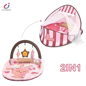 Tapis d'éveil portable pour bébé, lit musical <span class=keywords><strong>pop</strong></span>-<span class=keywords><strong>up</strong></span> doux 2 en 1, <span class=keywords><strong>berceau</strong></span> - Product Image 1