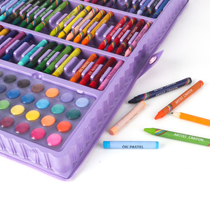 SINOART-لوازم الفن طقم رسم للأطفال مجموعة صغيرة مع الباستيل الزيتية أقلام تلوين ملونة أقلام أقلام ألوان مائية - Product Image 5