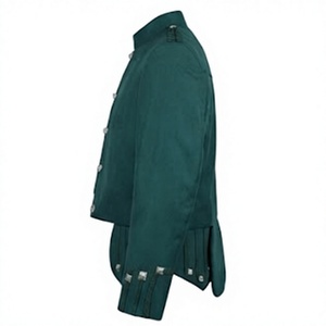 Chaqueta Escocesa Doble de Lana y Viscosa para Hombre, con Chaleco Bordado, Cuello Alto con Botones, Ropa Formal de Invierno - Product Image 4