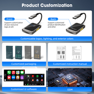 Logo personnalisé Adaptateur Carplay sans fil Dongle USB Car Play Compatible pour les voitures pour Iphone Android Auto - Product Image 6