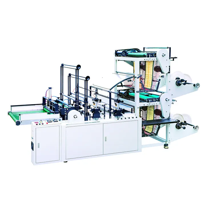 High Quality Promotional Auto-stack Two-layer Three-line Bottom-sealing Bag Making Machine