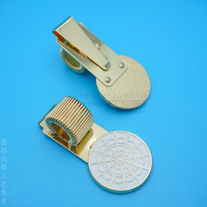 Customized Metal Pen <b>Clip</b> 45mm <b>Spring</b>-Loaded For Stationery Business Gifts - Product Image 2