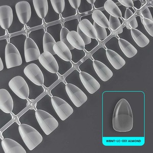 Kuku Palsu Gel Baru dengan Garis Pembatas Tengah 300pcs X Set Ujung Kuku Penutup Penuh yang Praktis - Product Image 3