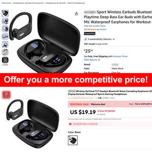 T17 TWS エアバッド イヤーフック スポーツイヤホン 耳掛け式イヤホン Tranya Auriculares 落下防止 耐汗 ワイヤレス <span class=keywords><strong>Bluetooth</strong></span> イヤホン - Product Image 2