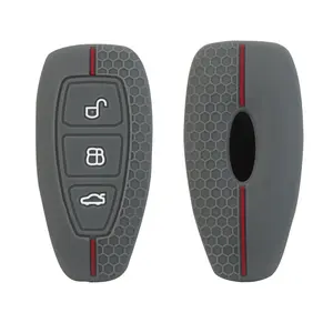 Fabrika ucuz fiyat kaliteli dayanıklı 3 düğmeleri yumuşak silikon araba anahtarı durum kapak için Mondeo odak 3 MK3