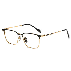 Kacamata Komputer Anti Cahaya Biru <span class=keywords><strong>Titanium</strong></span> Persegi Mode Klasik Tren Baru Buatan Tangan dengan Double Bridge - Product Image 6