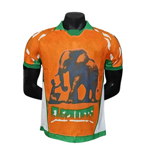 Maglia da Calcio Personalizzata per Tifosi, Colore Arancione, Traspirante, Leggera, Professionale, Ispirata alla <span class=keywords><strong>Cultura</strong></span> della Costa d'Avorio - Product Image 1