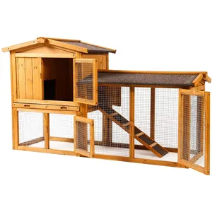 Wooden Pet House Chicken Coops Chicken Cages Outdoor Rabbit Hutch Hen Cage With Vent Door
