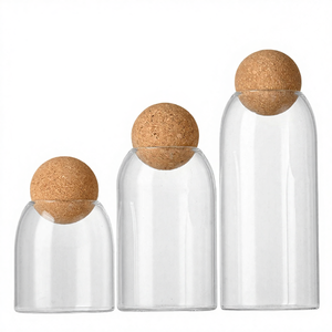 New Innovations Good Price Glass Kitchen <b>Canisters</b> Storage Jar Wooden for Lid Dustproof Freshness Preservation for <b>Sugar</b> Tea - Product Image 4