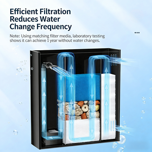 Ultra-white Ecological Small Tabletop Back Filter, Less Water Change, Decorative Turtle <strong>Tank</strong>, Home <strong>Fish</strong> <strong>Aquarium</strong> - Product Image 4