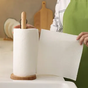 Logo kustom 600G 1 atau 2 lapis kertas handuk dapur besar gulungan dapur kertas handuk gulung dapur