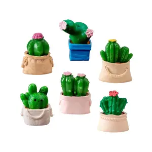 Handmade 3D Small Artificial Potted Cactus Resin Elf Props Lovely Wholesale Collection Crafted with Care