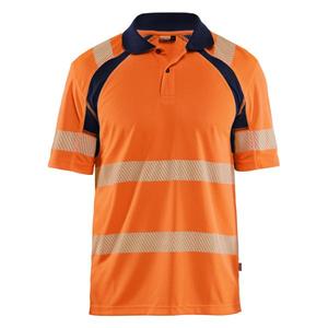 BLAKLADER - 359510135389XS Polo Hi-Vis con protección UV Naranja/Azul marino-EAN 7330509926826 ROPA DE TRABAJO DE LA HI-VIS - Product Image 1